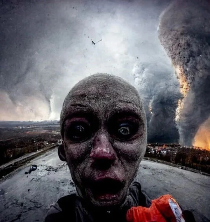 Selfie del fin del mundo, lo que la Inteligencia Artificial logró