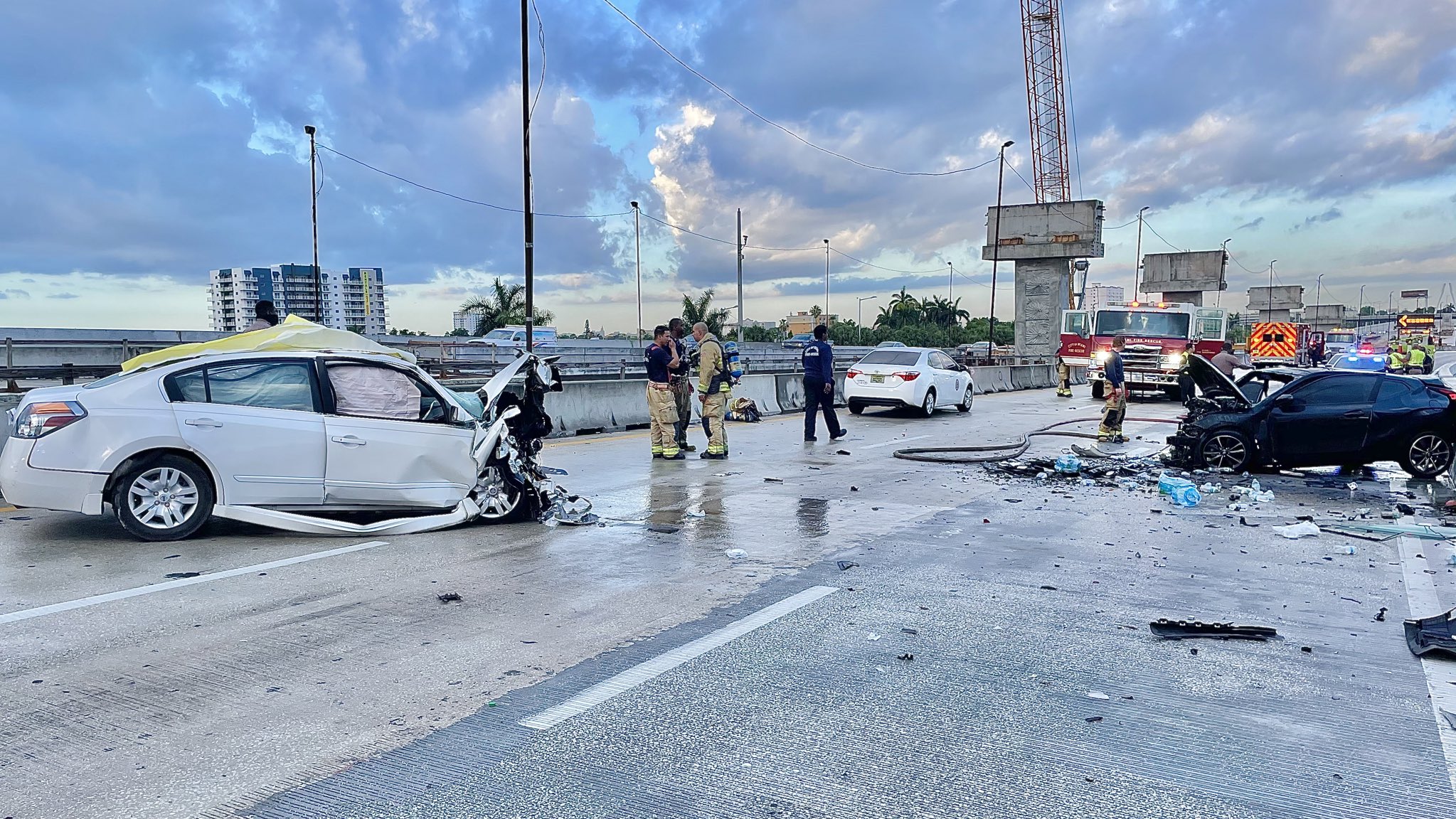 Accidente de vehículo que se desplazaba en dirección contraria dejó un muerto en Miami
