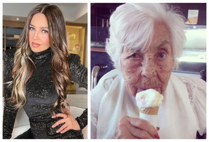 Thalía está de luto por la muerte de su abuela de 104 años