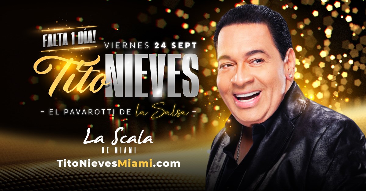 Este viernes Miami vibrará al ritmo de la salsa de Tito Nieves