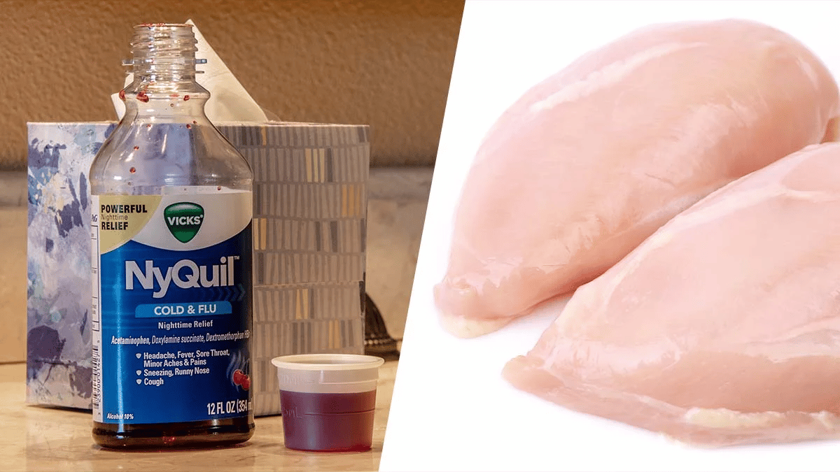 FDA advierte sobre lo peligroso de cocinar pollo con Nyquil