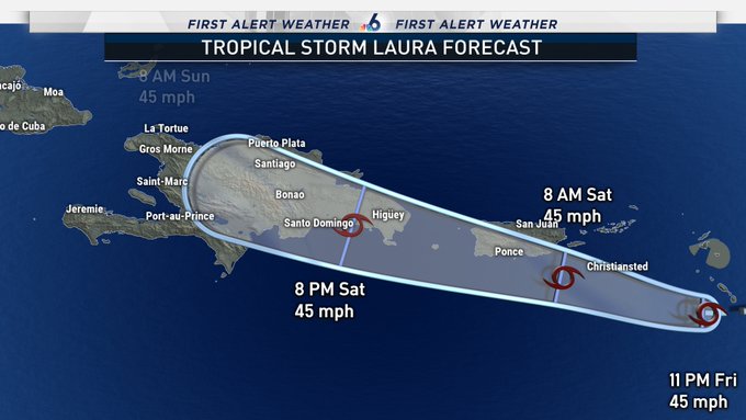 La tormenta tropical Laura se aleja de Los cayos de Florida