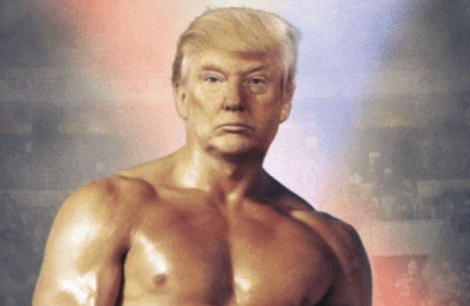 Donald Trump publica polémica fotografía con su cara en el cuerpo de Rocky Balboa