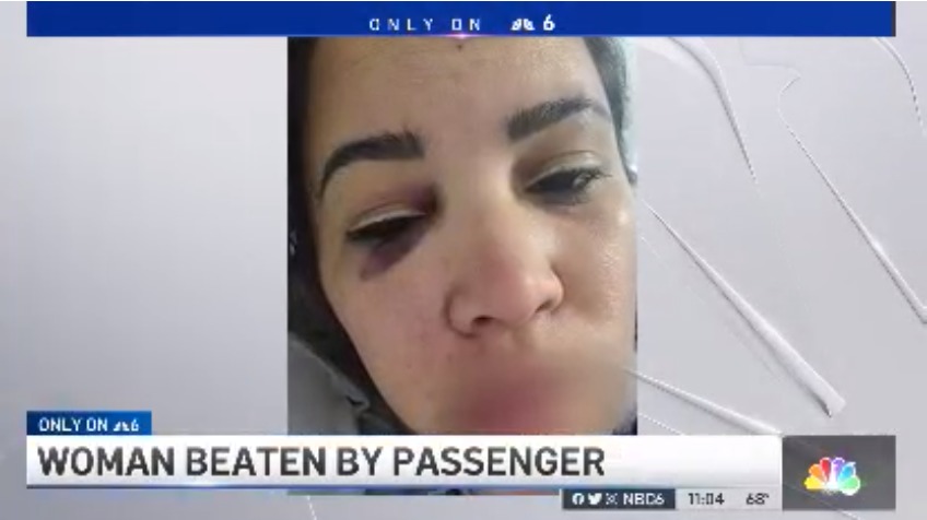 Miami: Conductora de Uber fue brutalmente golpeada por un pasajero