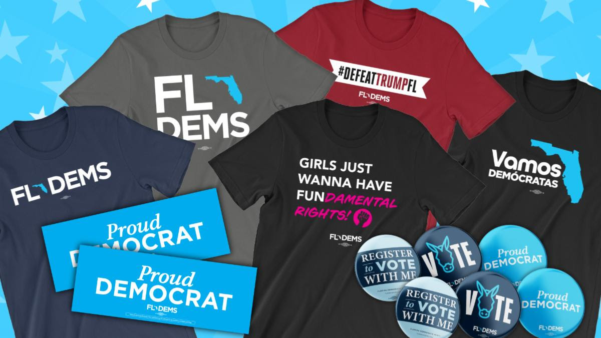 Partido Demócrata de Florida lanza nueva tienda en línea