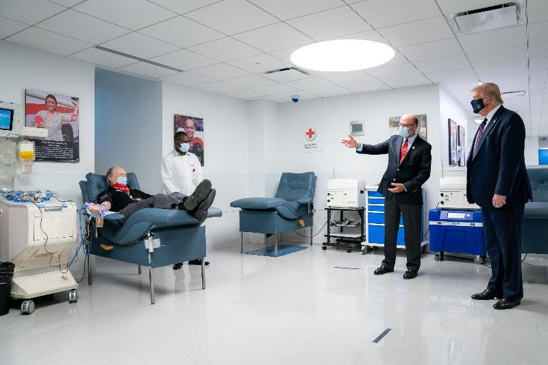 Trump instó a pacientes convalecientes de covid-19 a donar su plasma