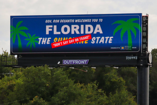 En Orlando nuevas vallas publicitarias dan la bienvenida “Don’t Say Gay”