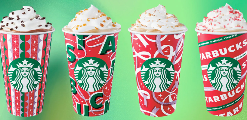 Starbucks lanza vaso navideño inspirado en un libro para colorear