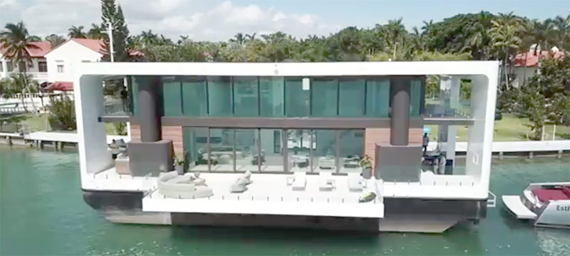 Ingeniosa vivienda flotante atrapa las miradas en Miami Beach