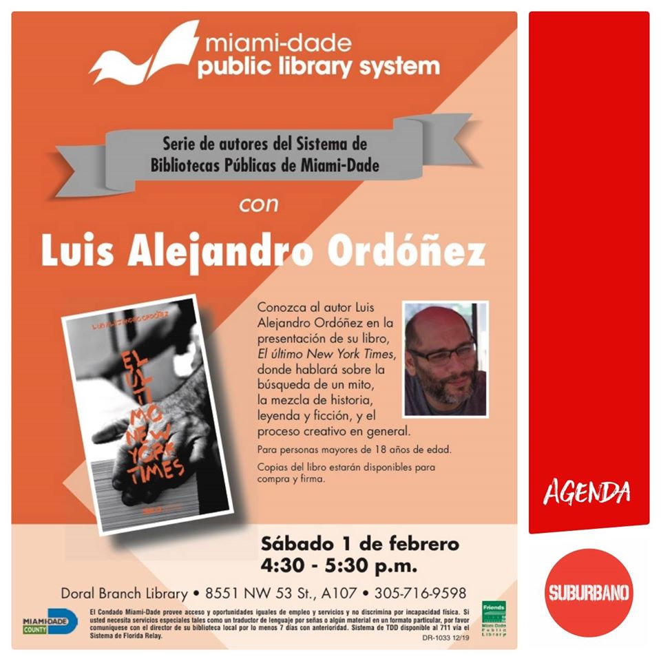 Encuentro literario con el escritor Luis Alejandro Ordóñez en Doral
